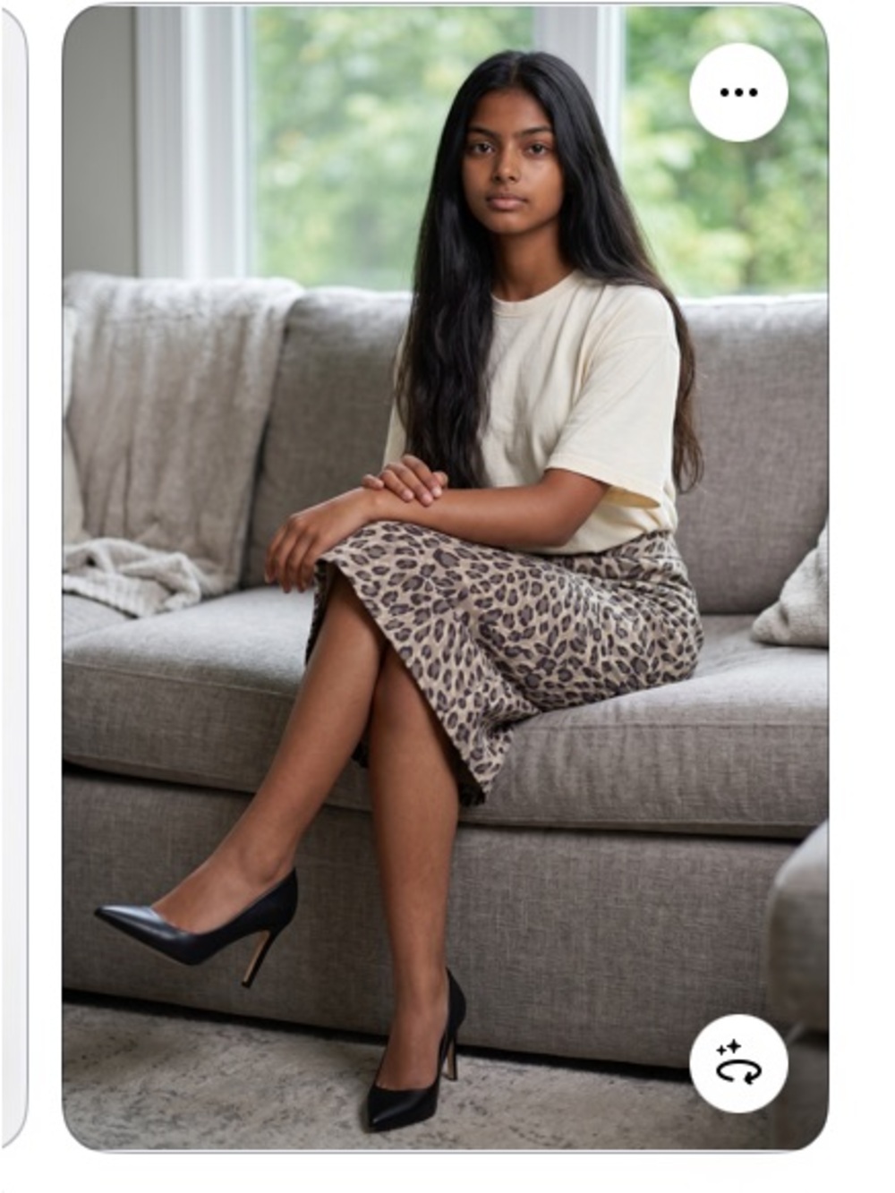 LOFT Leopard-Print Pencil Skirt in Beige and Brown Tones